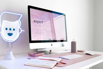 Computer set up for work at home posture